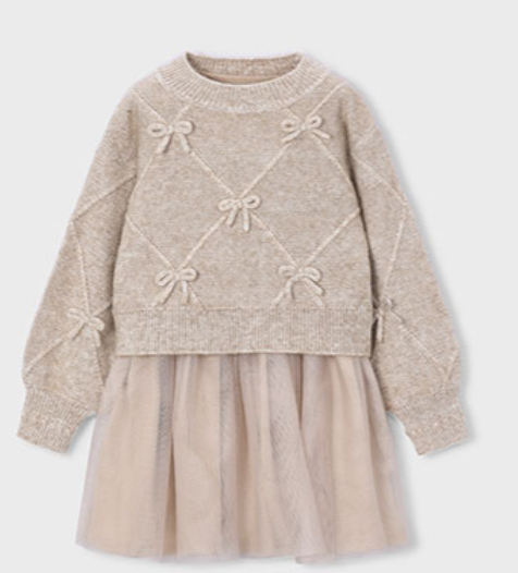 AM Kids - Vestito tricot combinato