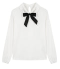 AM Kids - camicia di cotone con colletto in strass e pipillon in raso