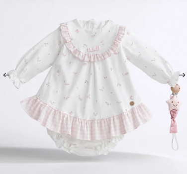 AM Kids - completo due pezzi con camicia stampata e mutandina a palloncino