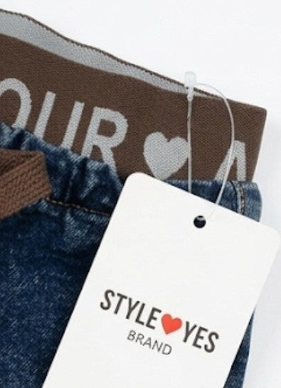 AM Kids - jeans a palazzo con molla