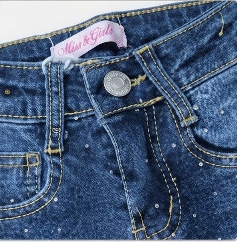 AM Kids - jeans con brillantini neonata