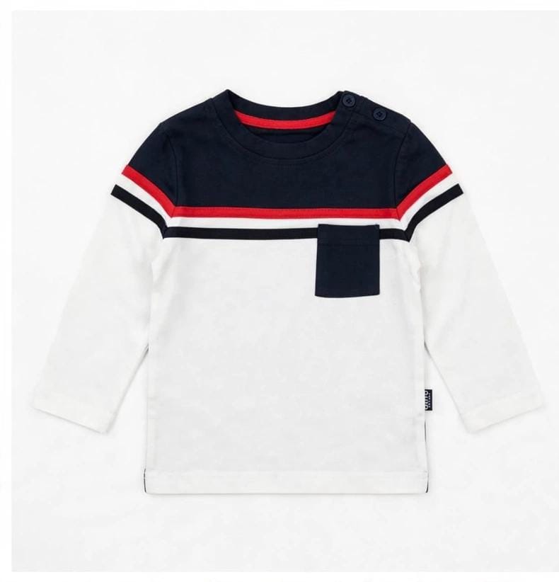 AM Kids - maglietta manica lunga bambino bicolore