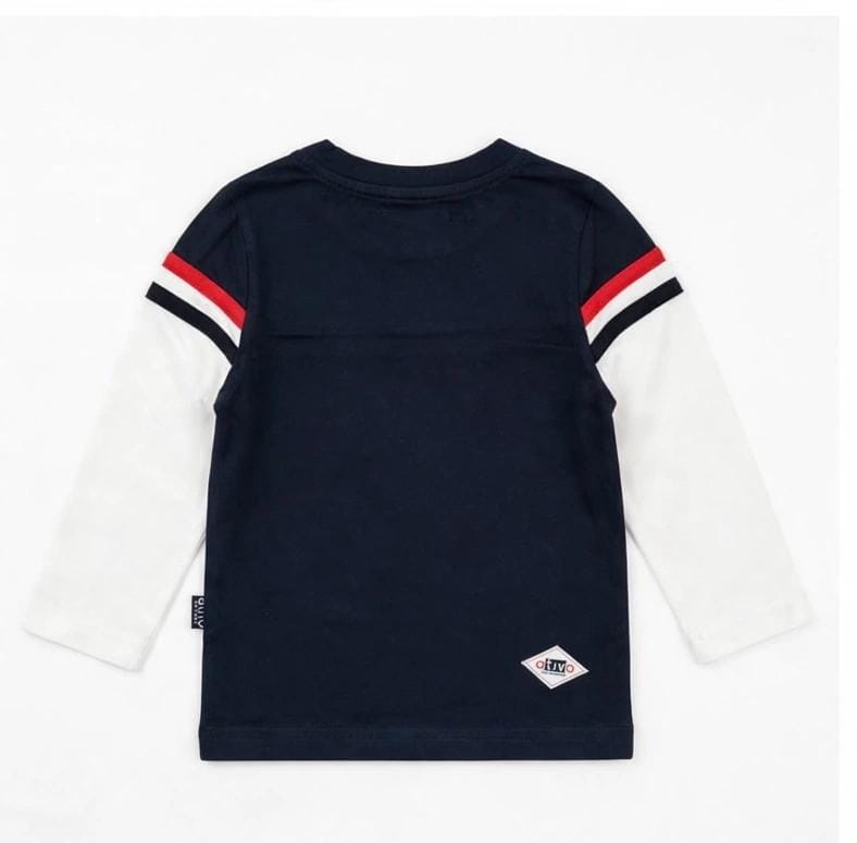 AM Kids - maglietta manica lunga bambino bicolore