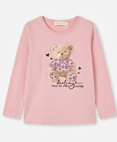 AM Kids - maglietta manica lunga caldo cotone bambina