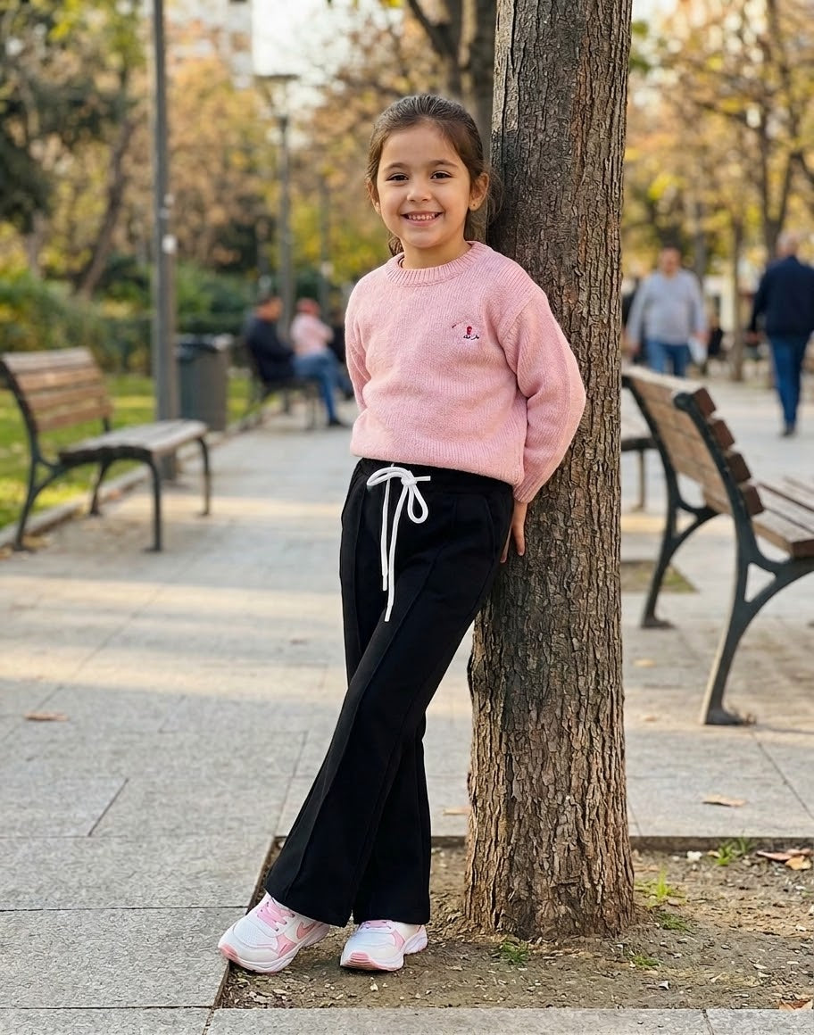 AM Kids - pantalone tuta zampa con lacci