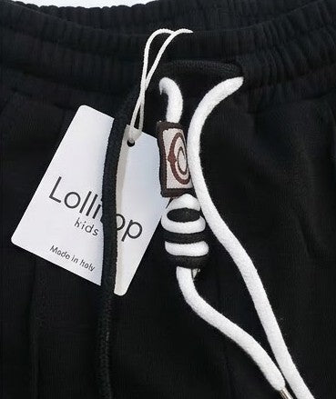 AM Kids - pantalone tuta zampa con lacci