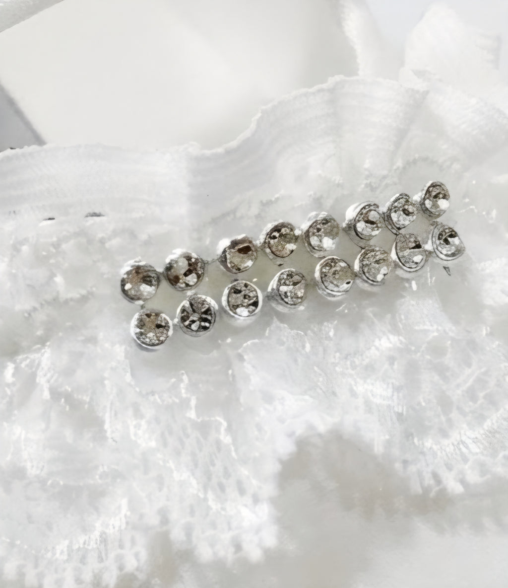 AM Kids - scarpina battesimale con strass e merletto