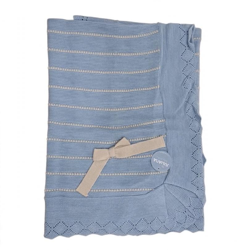 AM Kids - scialle in maglia traforato bicolore neonato